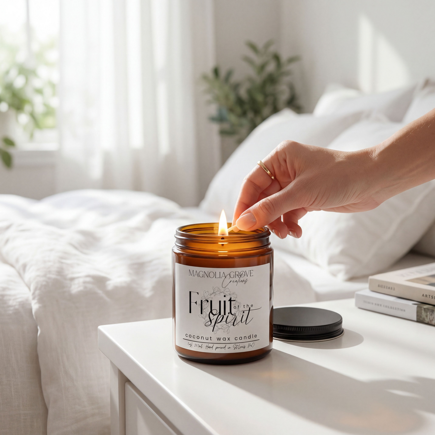 Fruit of the Spirit Candle | 7oz Coconut Wax Candle | Sweet Orange Cherry Vanilla Scent