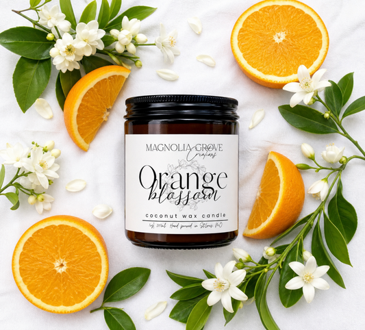 Orange Blossom Candle | 7oz Coconut Wax Candle | Neroli Jasmine Floral Scent