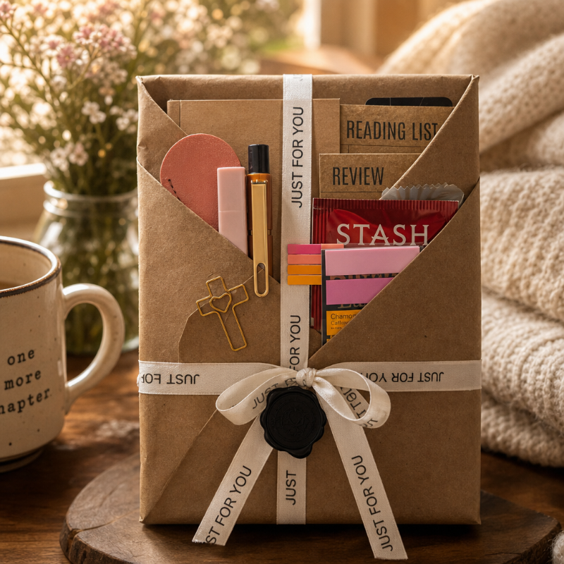 Blind Date with a Book | Surprise Book Subscription Box | Bookish Gift Bundle with Candle & Tumbler | Christian Fiction, Romance, Devotionals & More